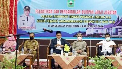 18 Pejabat Eselon dan Administrator Dilantik Bupati Solok H Epyardi Asda