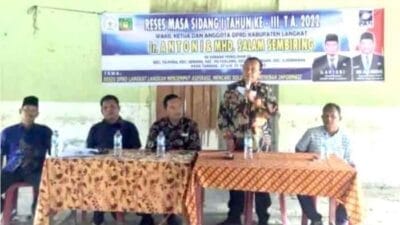 Antoni Ginting dan Muhammad Salam Sembiring Reses di Desa Namo Sialang