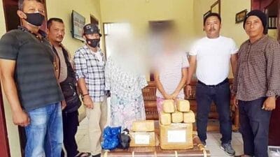 Dua IRT Kurir Ganja Ditangkap Reskrim Polsek Pangkalan Susu