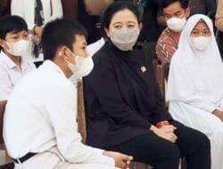 Puan Maharani Tinjau Vaksinasi Anak 6-11 Tahun di SDN 1 Sawahan, Ngemplak Boyolali