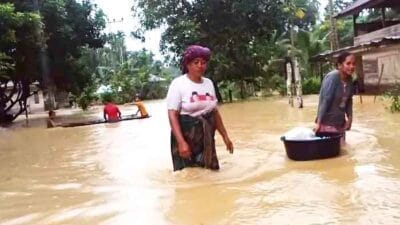 Ribuan Warga Aceh Timur Mengungsi Akibat Banjir
