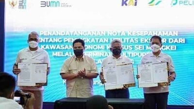 Sinergi PTPN, Pelindo dan KAI Optimalkan Terminal Multipurpose Kuala Tanjung dan KEK Sei Mangkei