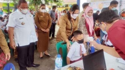 Vaksinasi Massal Pelajar SDN Digelar di Tiga Kecamatan Langkat