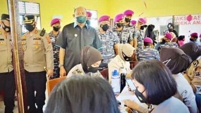 Vaksinasi Merdeka Anak Usia 6-12 Tahun Ditinjau Bupati Langkat