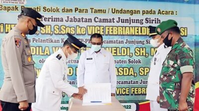 Bupati Solok Diwakili Askor Edisar Saksikan Sertijab Camat Junjung Sirih