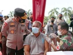 Kapolda Sumut Tinjau Vaksinasi Serentak Lansia di Asahan