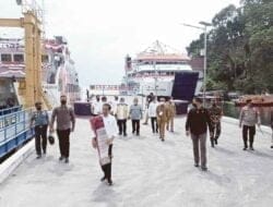 Kapoldasu Dampingi Presiden Jokowi Resmikan 7 Pelabuhan Penyeberangan dan 4 KMP