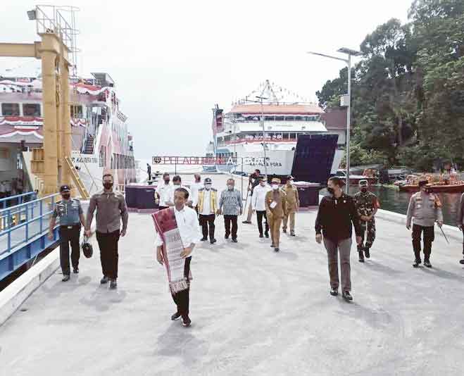 Kapoldasu Dampingi Presiden Jokowi Resmikan 7 Pelabuhan Penyeberangan dan 4 KMP