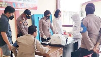 Personel Polsek Medan Helvetia Diswab Antigen