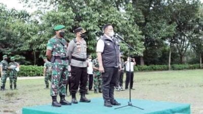 Polres dan Kodim 0206/Dairi Gelar Apel Pasukan Jelang Kunjungan Presiden RI