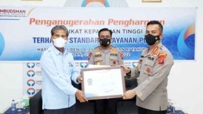 Polresta Deliserdang Raih Kepatuhan Tinggi Pelayanan Publik dari Ombudsman RI
