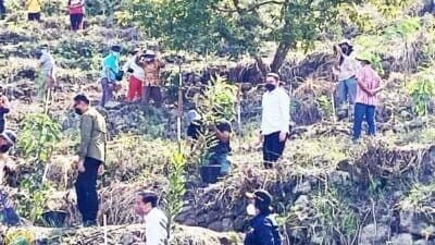 Presiden Jokowi Ajak Bupati Pakpak Bharat Menanam Pohon