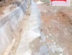 Proyek Parit Beton Panjang 342 M di Kecamatan Bahorok Kupak-Kapik dan Hancur