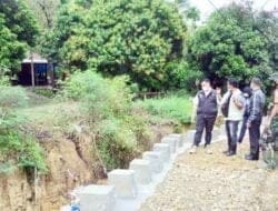Tembok Penahan Dusun Mbal-mbal Penghubung 3 Desa di Tanah Pinem Selesai Dikerjakan