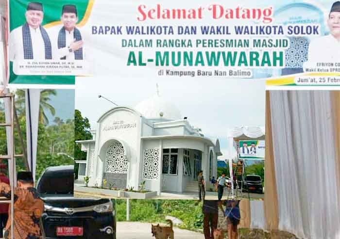 Wali Kota Solok Resmikan Masjid Al Munawwarah Nan Balimo