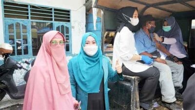 BPBD Lakukan Penanggulangan COVID-19 di Pajak Stabat