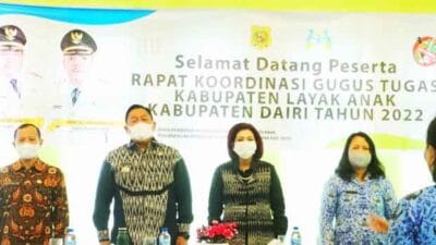 Bupati Dairi Hadiri Rakor Gustu Kabupaten Layak Anak