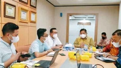 Bupati Eddy Berutu Temui Manajemen Bank Sumut