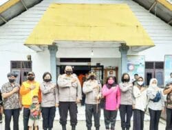 Kapolres Langkat Pantau Vaksinasi di Desa Karang Gading dan Zoom Meeting