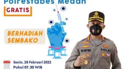 Kapolrestabes Medan Gelar Vaksinasi Serentak
