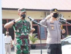 Polres Langkat, Kodim 0203, Yonif 8 Marinir dan Pemkab Langkat Gelar Apel Siaga