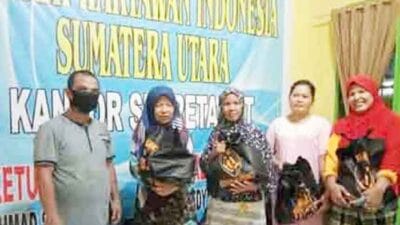 DPW SWI Sumut Terima Bantuan Paket Sembako dari Kabareskrim Polri