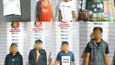 Enam Warga Terlibat Jaringan Narkoba Diamankan Reskrim Polsek Secanggang