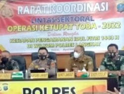Kapolres Langkat Ikuti Zoom Meeting Kapoldasu Terkait PAM Idul Fitri