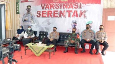 Kapolres Langkat Ikuti Zoom Meeting dengan Irwasum Polri