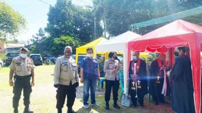 Kapolsek Tuntungan Pimpin Langsung Pengamanan Jumat Agung