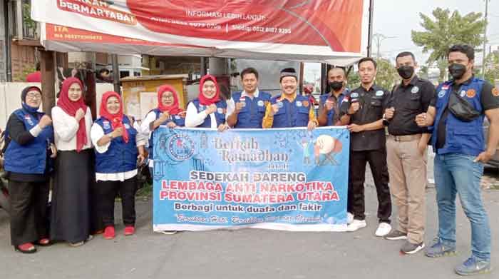 LAN Sumut Gelar Sedekah Bareng, Ajak Masyarakat Bersihkan Hati dan Diri dari Narkoba
