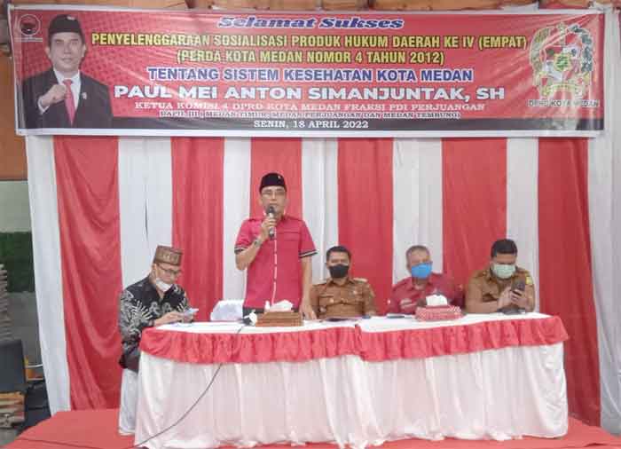 Paul MA Simanjuntak Minta Dinkes Medan Tingkatkan Mutu Pelayanan Kesehatan Peserta BPJS PBI