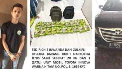 Polda Sumut Sita 99 Kg Sabu Diduga Jaringan Internasional