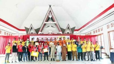 Tanjung Meriah Juara Satu Turnamen Voli Bupati Cup