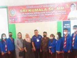 Anggota DPR Sumut Sri Kumala SE MM Gelar Sosialisasi Pemberantasan Narkoba di Aula SMA Negeri l Talawi