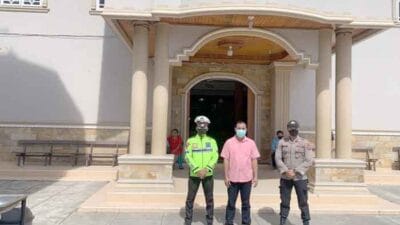 Polres Nias Lakukan Pengamanan Kebaktian Ibadah Minggu