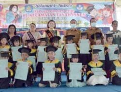 Bunda PAUD Romy Mariani Hadiri Pelepasan Anak PAUD se-Kecamatan Tanah Pinem