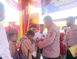 Kapolsek Medang Deras Berikan Santunan Kepada Anak Yatim dan Dhuafa