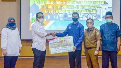 PTPN III Salurkan Rp2,1 M Dana Program TJSL Periode Triwulan II Tahun 2022