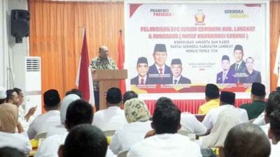 Plt Bupati Langkat Hadiri Pelantikan DPC Gerindra
