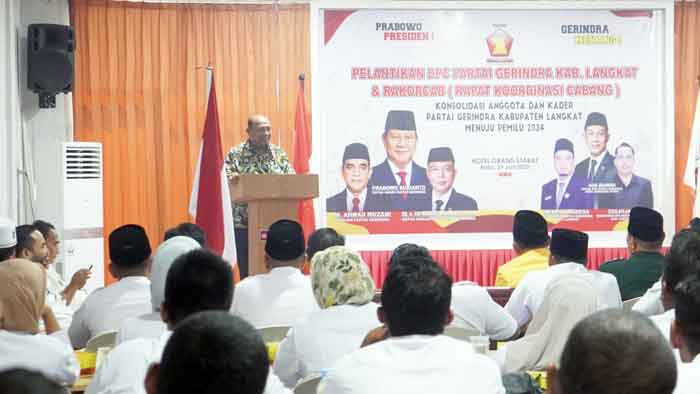 Plt Bupati Langkat Hadiri Pelantikan DPC Gerindra