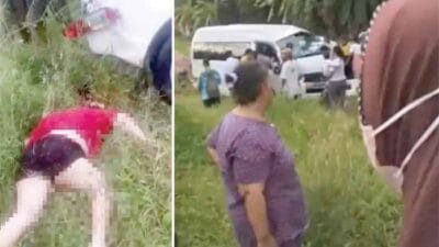 Tabrakan Maut Kereta Api Lokomotif dengan Mobil Bus APDESI Langkat
