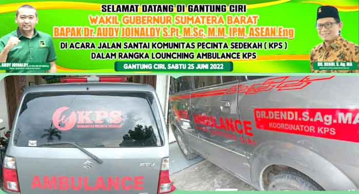 Wagub Sumbar Audy, Launching Ambulans KPS Gantung Ciri