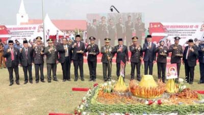 Bobby Nasution Hadiri Upacara HUT ke-76 Bhayangkara