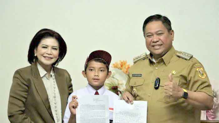 Bupati Dairi Senang, Alvero Kudadiri Raih Juara Tiga Nasional Menulis Surat untuk Kapolri