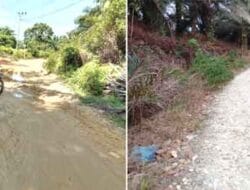 Jalan Lintas Kecamatan Kota Baharu Kabupaten Aceh Singkil Rusak Parah