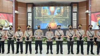 Kapoldasu Gelar Sertijab dan Lantik 5 Kapolres