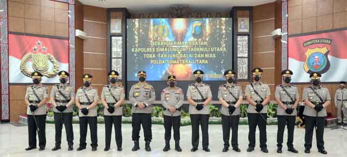 Kapoldasu Gelar Sertijab dan Lantik 5 Kapolres