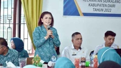 Ketua PKK Dairi Romy Mariani Lakukan Pembinaan di Desa Bintang Mersada