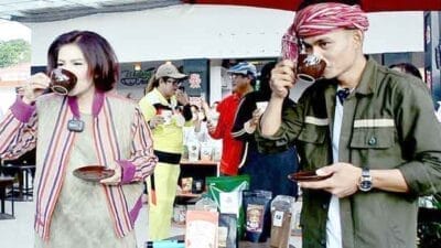 Pemkab dan PKK Dairi Ngopi Bareng Bersama Osen Hutasoit di Gednas Sidikalang